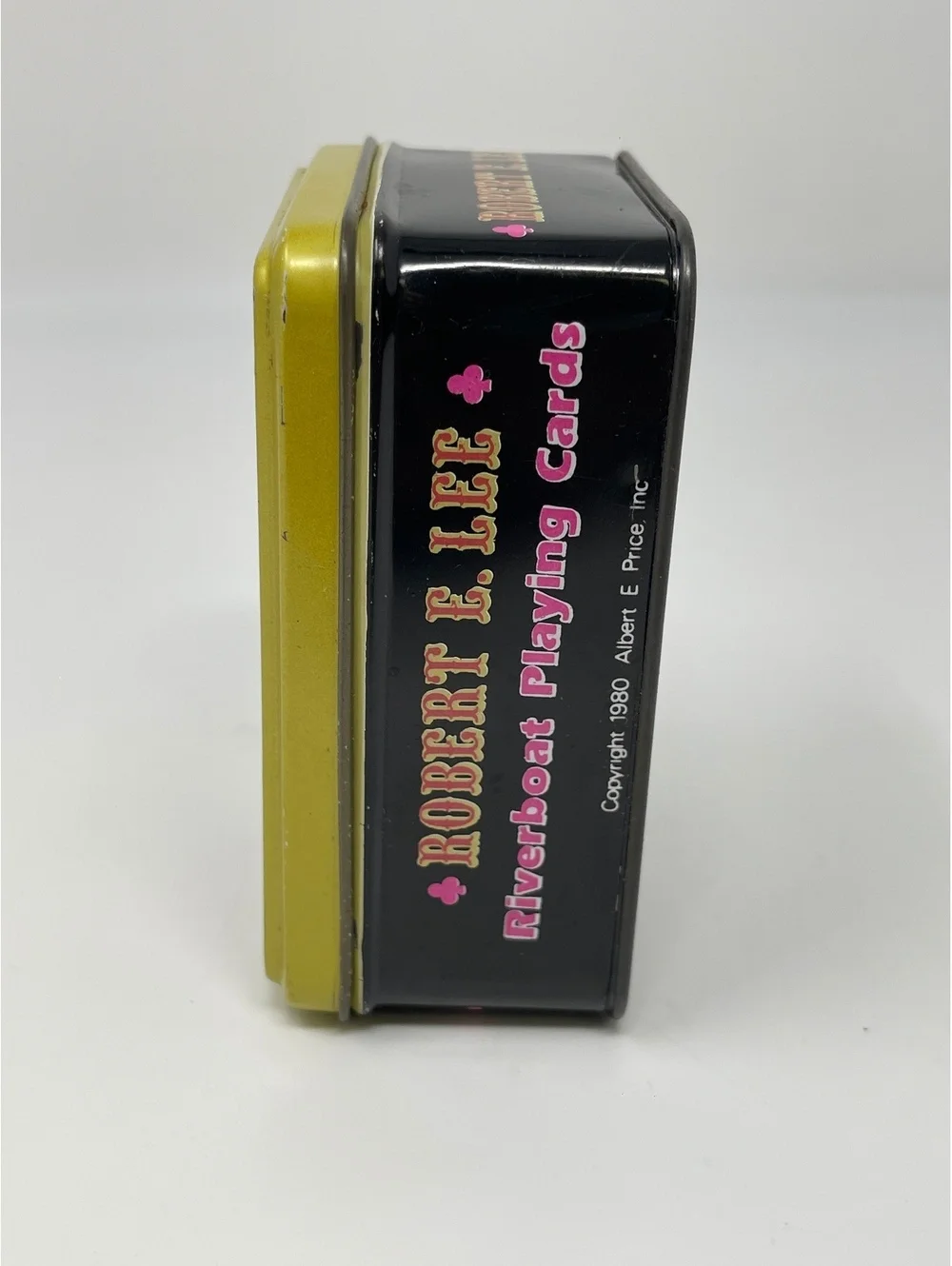 Vintage Robert E Lee Riverboat Playing Cards Deck Tin Case Novelty Trick Cards